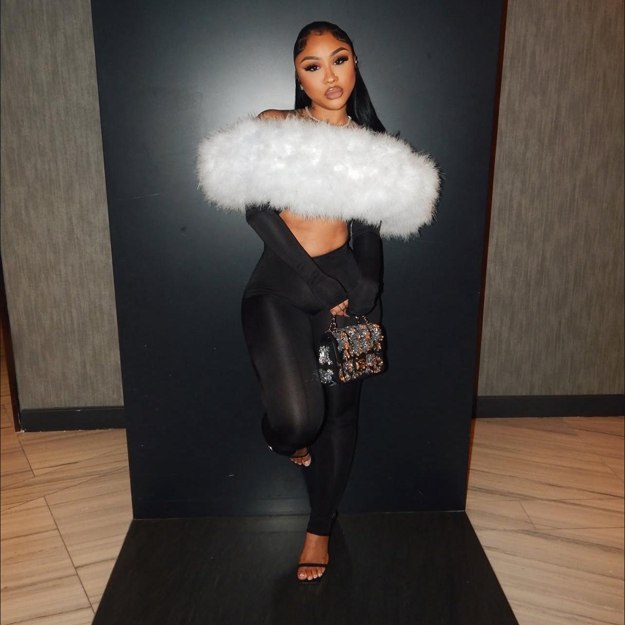 Fur Baby Jumpsuit - Black