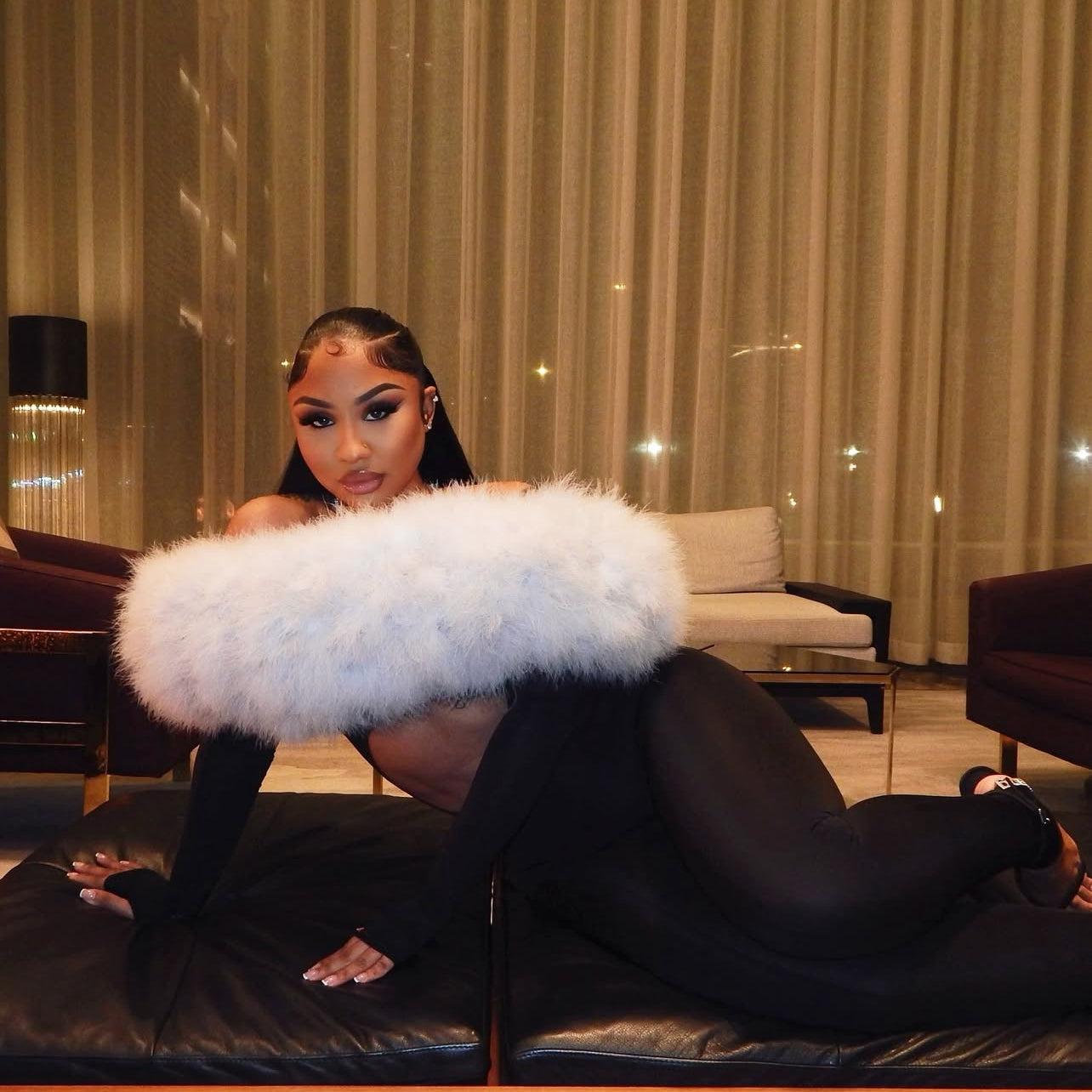 Fur Baby Jumpsuit - Black