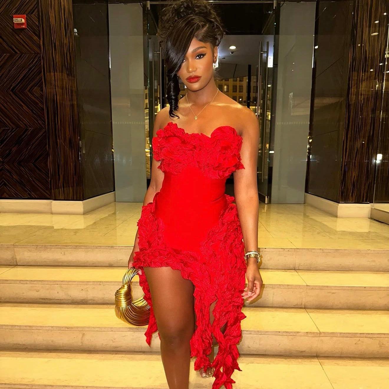 Fine Wine Dress - Red