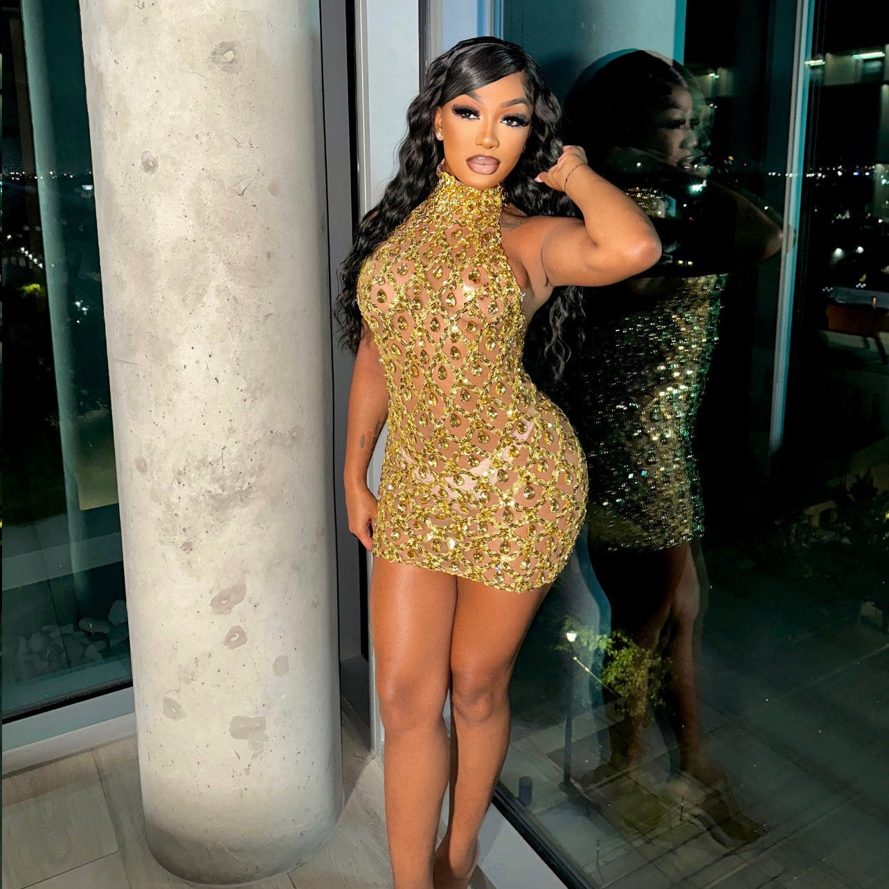 Paparazzi Mini Dress - Gold