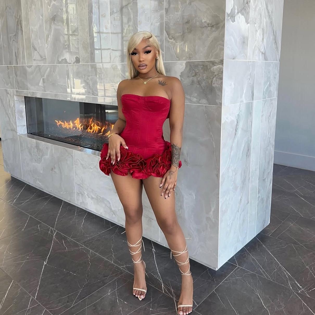 Pound the Alarm Dress - Red