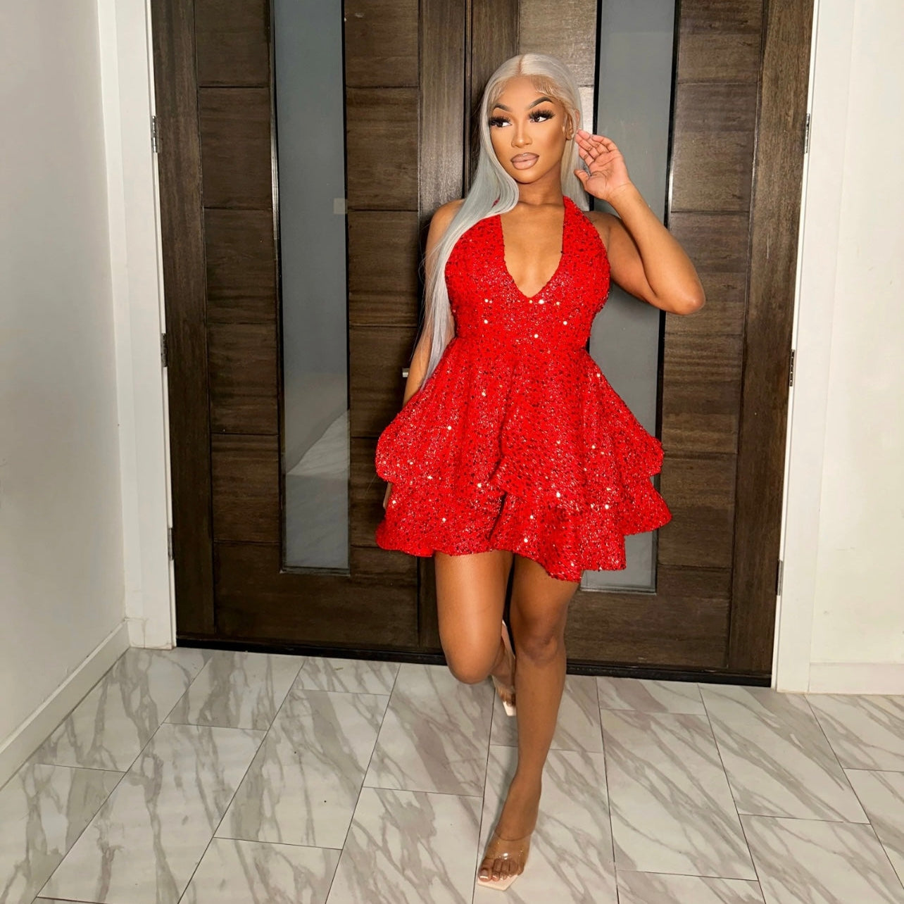 Best Part Dress - Red